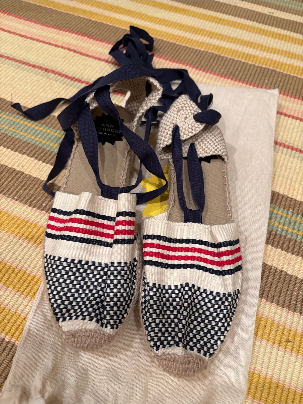 Ann Mashburn Blue and Red Espadrilles 37